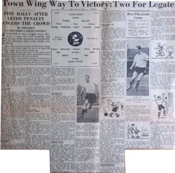Match Report: Luton Town FC vs Leeds United (4th Nov 1961)