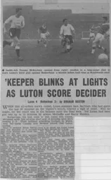 Match Report: Luton Town FC vs Rotherham United (2nd Dec 1961)