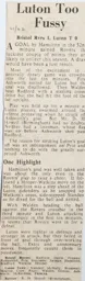 Match Report: Bristol Rovers vs Luton Town FC (9th Dec 1961)