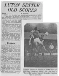 Match Report: Luton Town FC vs Ipswich Town (10th Jan 1962)