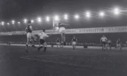 Ipswich defender Andy Nelson heads clear