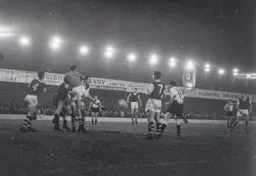 Roland Legate about to attack the ball