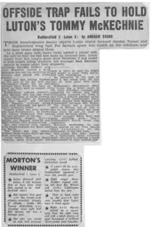 Match Report: Huddersfield Town vs Luton Town FC (13th Jan 1962)