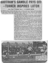 Match Report: Luton Town FC vs Swansea Town (20th Jan 1962)