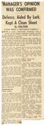 Match Report: Luton Town FC vs Newcastle United (17th Feb 1962)