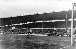 Gordon Turner hits home the only goal of the game