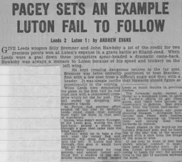 Match Report: Leeds United vs Luton Town FC (24th Mar 1962)