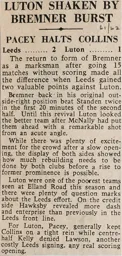 Match Report: Leeds United vs Luton Town FC (24th Mar 1962)