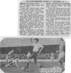 Match Report: Luton Town FC vs Liverpool (31st Mar 1962)