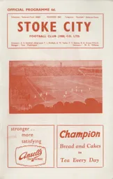 Programme: Stoke City vs Luton Town FC (7th Apr 1962)