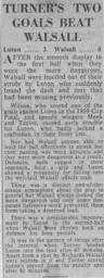 Match Report: Luton Town FC vs Walsall (11th Apr 1962)