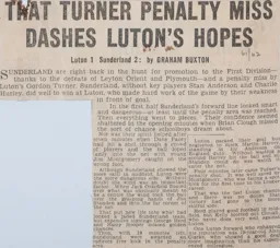 Match Report: Luton Town FC vs Sunderland (14th Apr 1962)