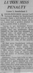 Match Report: Luton Town FC vs Sunderland (14th Apr 1962)