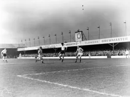Gordon Turner controls the ball in the Sunderland area