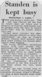 Match Report: Rotherham United vs Luton Town FC (21st Apr 1962)