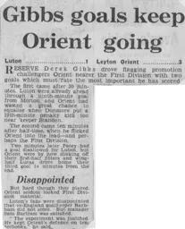 Match Report: Luton Town FC vs Leyton Orient (23rd Apr 1962)