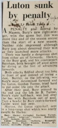 Match Report: Bury vs Luton Town FC (18th Aug 1962)