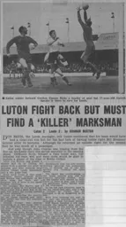 Match Report: Luton Town FC vs Leeds United (22nd Sep 1962)