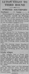 Match Report: Southport vs Luton Town FC (24th Sep 1962)
