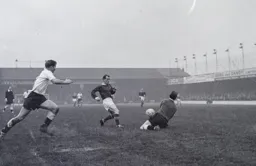 Dave Pacey covers his goalkeeper