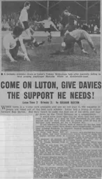 Match Report: Luton Town FC vs Grimsby Town (1st Dec 1962)