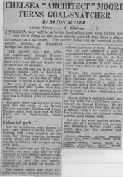 Match Report: Luton Town FC vs Chelsea (26th Dec 1962)