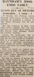 Match Report: Huddersfield Town vs Luton Town FC (9th Mar 1963)