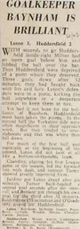 Match Report: Luton Town FC vs Huddersfield Town (16th Mar 1963)