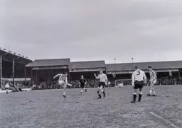 Mark Lownds and Alan Daniel close down a Huddersfield cross