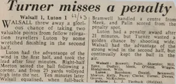 Match Report: Walsall vs Luton Town FC (6th Apr 1963)