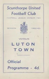 Programme: Scunthorpe United vs Luton Town FC (12th Apr 1963)