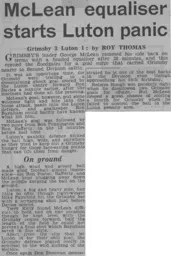 Match Report: Grimsby Town vs Luton Town FC (20th Apr 1963)