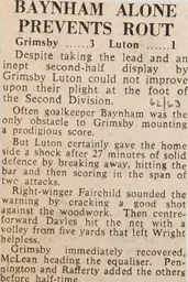 Match Report: Grimsby Town vs Luton Town FC (20th Apr 1963)