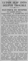 Match Report: Luton Town FC vs Cardiff City (24th Apr 1963)