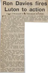 Match Report: Luton Town FC vs Plymouth Argyle (27th Apr 1963)