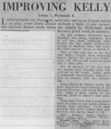 Match Report: Luton Town FC vs Plymouth Argyle (27th Apr 1963)