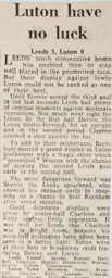Match Report: Leeds United vs Luton Town FC (4th May 1963)