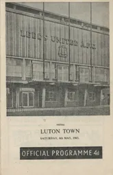 Programme: Leeds United vs Luton Town FC (4th May 1963)