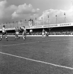 The ball whistles past a post