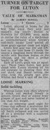 Match Report: Luton Town FC vs Crewe Alexandra (11th Sep 1963)