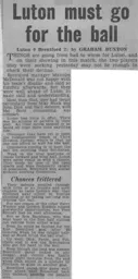 Match Report: Luton Town FC vs Brentford (28th Sep 1963)