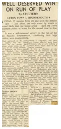 Match Report: Luton Town FC vs Bournemouth (12th Oct 1963)
