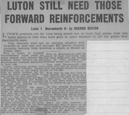 Match Report: Luton Town FC vs Bournemouth (12th Oct 1963)