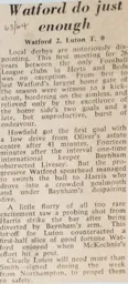 Match Report: Watford vs Luton Town FC (19th Oct 1963)