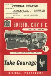 Programme: Bristol City vs Luton Town FC (29th Oct 1963)