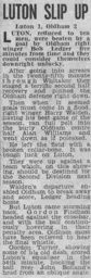 Match Report: Luton Town FC vs Oldham Athletic (9th Nov 1963)