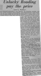 Match Report: Luton Town FC vs Reading (7th Dec 1963)