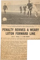 Match Report: Luton Town FC vs Reading (7th Dec 1963)