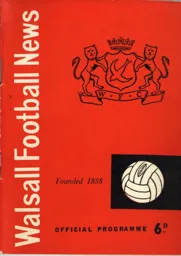 Programme: Walsall vs Luton Town FC (14th Dec 1963)