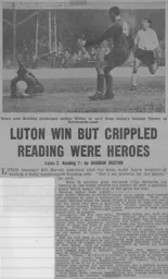 Match Report: Luton Town FC vs Reading (21st Dec 1963)